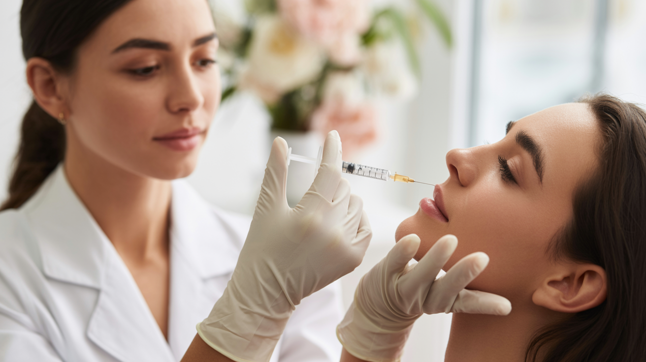 Aesthetic practitioner performing a treatment